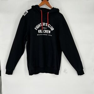 Kill Crew Hoodie Mens Sz Large Black Porrada Series Fighters Club MMA Streetwear